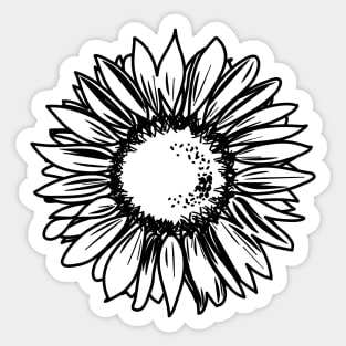 Sunflower Sketch Sticker